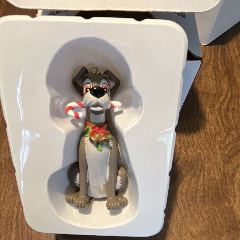 Tramp Grolier  DISNEY Christmas Ornament Lady and the Tramp VTG New in Box